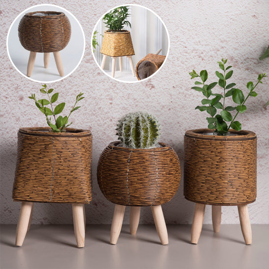 Pot de fleur base large et pieds robustes