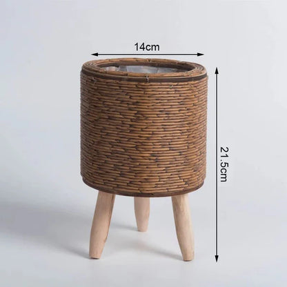 Pot de fleur rotin taille